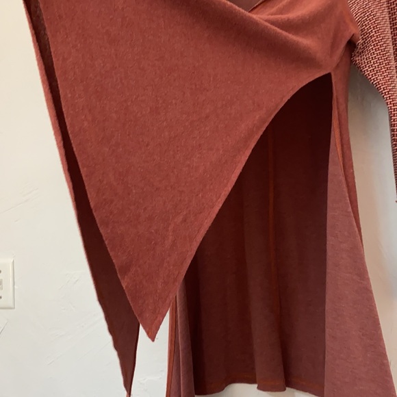 Mystree Knit Hooded Sleeved Sweater Open Sided Poncho size L - Picture 10 of 16